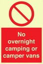 PV10056: No overnight camping or camper vans