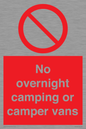 PV10056: No overnight camping or camper vans