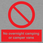 PV10056: No overnight camping or camper vans
