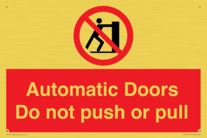 PV10071: Automatic Doors  Do not push or pull