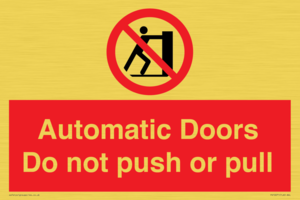 PV10071: Automatic Doors  Do not push or pull