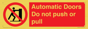 PV10071: Automatic Doors  Do not push or pull