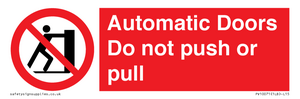 PV10071: Automatic Doors  Do not push or pull