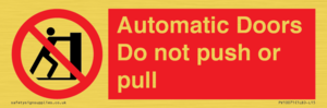 PV10071: Automatic Doors  Do not push or pull