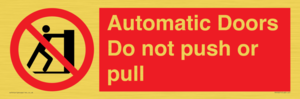 PV10071: Automatic Doors  Do not push or pull