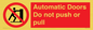 PV10071: Automatic Doors  Do not push or pull