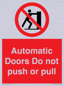 PV10071: Automatic Doors  Do not push or pull