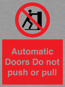 PV10071: Automatic Doors  Do not push or pull