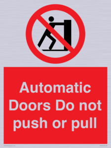 PV10071: Automatic Doors  Do not push or pull