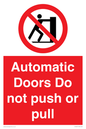 PV10071: Automatic Doors  Do not push or pull