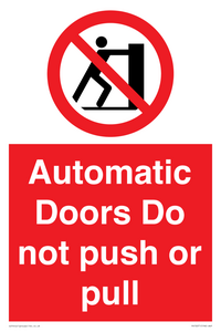 PV10071: Automatic Doors  Do not push or pull