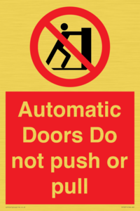 PV10071: Automatic Doors  Do not push or pull