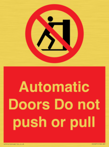 PV10071: Automatic Doors  Do not push or pull