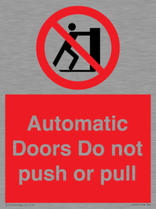 PV10071: Automatic Doors  Do not push or pull