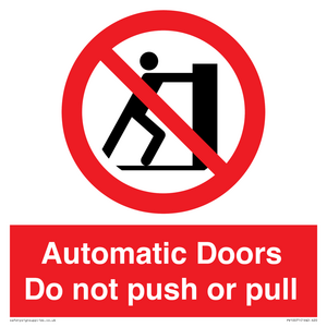 PV10071: Automatic Doors  Do not push or pull