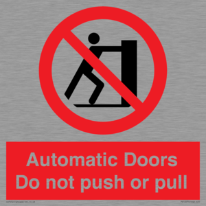 PV10071: Automatic Doors  Do not push or pull