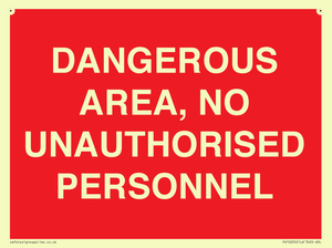PV10250: DANGEROUS AREA, NO UNAUTHORISED PERSONNEL