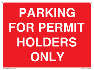 PV10252: PARKING FOR PERMIT HOLDERS ONLY