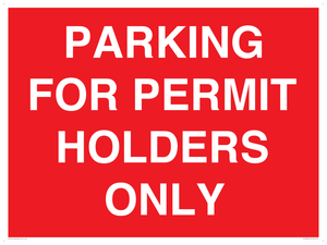 PV10252: PARKING FOR PERMIT HOLDERS ONLY