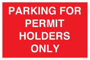 PV10252: PARKING FOR PERMIT HOLDERS ONLY