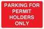 PV10252: PARKING FOR PERMIT HOLDERS ONLY
