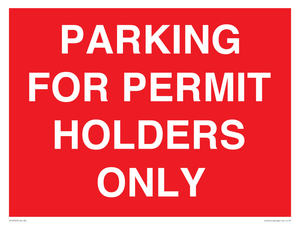 PV10252: PARKING FOR PERMIT HOLDERS ONLY