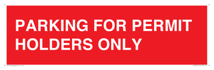 PV10252: PARKING FOR PERMIT HOLDERS ONLY
