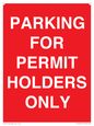 PV10252: PARKING FOR PERMIT HOLDERS ONLY