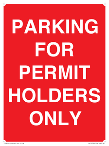 PV10252: PARKING FOR PERMIT HOLDERS ONLY