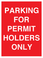 PV10252: PARKING FOR PERMIT HOLDERS ONLY