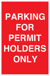 PV10252: PARKING FOR PERMIT HOLDERS ONLY