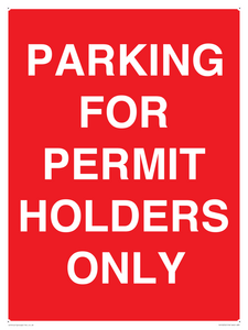 PV10252: PARKING FOR PERMIT HOLDERS ONLY