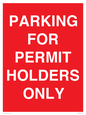 PV10252: PARKING FOR PERMIT HOLDERS ONLY