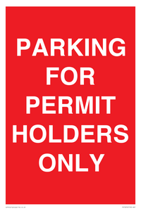 PV10252: PARKING FOR PERMIT HOLDERS ONLY