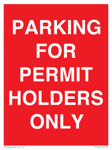 PV10252: PARKING FOR PERMIT HOLDERS ONLY