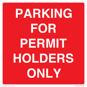 PV10252: PARKING FOR PERMIT HOLDERS ONLY