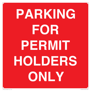 PV10252: PARKING FOR PERMIT HOLDERS ONLY