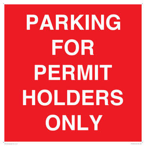PV10252: PARKING FOR PERMIT HOLDERS ONLY