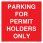 PV10252: PARKING FOR PERMIT HOLDERS ONLY