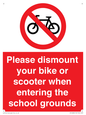 PV10282: Please dismount your bike or scooter when entering the school grounds