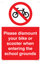 PV10282: Please dismount your bike or scooter when entering the school grounds