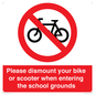 PV10282: Please dismount your bike or scooter when entering the school grounds