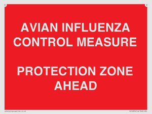 PV10372: AVIAN INFLUENZA CONTROL MEASURE PROTECTION ZONE AHEAD