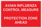 PV10372: AVIAN INFLUENZA CONTROL MEASURE PROTECTION ZONE AHEAD