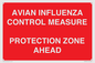 PV10372: AVIAN INFLUENZA CONTROL MEASURE PROTECTION ZONE AHEAD
