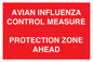 PV10372: AVIAN INFLUENZA CONTROL MEASURE PROTECTION ZONE AHEAD