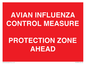 PV10372: AVIAN INFLUENZA CONTROL MEASURE PROTECTION ZONE AHEAD