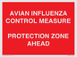 PV10372: AVIAN INFLUENZA CONTROL MEASURE PROTECTION ZONE AHEAD