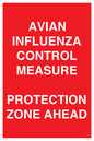 PV10372: AVIAN INFLUENZA CONTROL MEASURE PROTECTION ZONE AHEAD