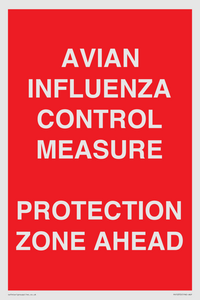 PV10372: AVIAN INFLUENZA CONTROL MEASURE PROTECTION ZONE AHEAD